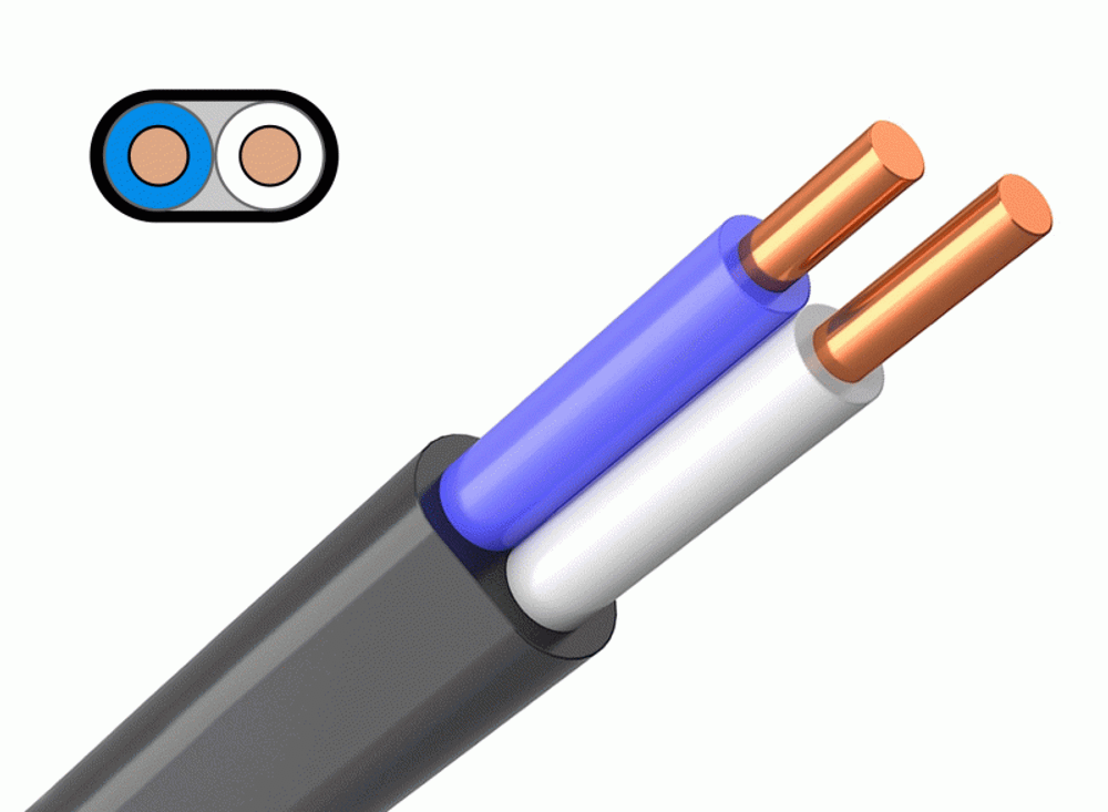 Кабель ВВГнг(А)-LS 2х10 ок(N)-0,66 ГОСТ