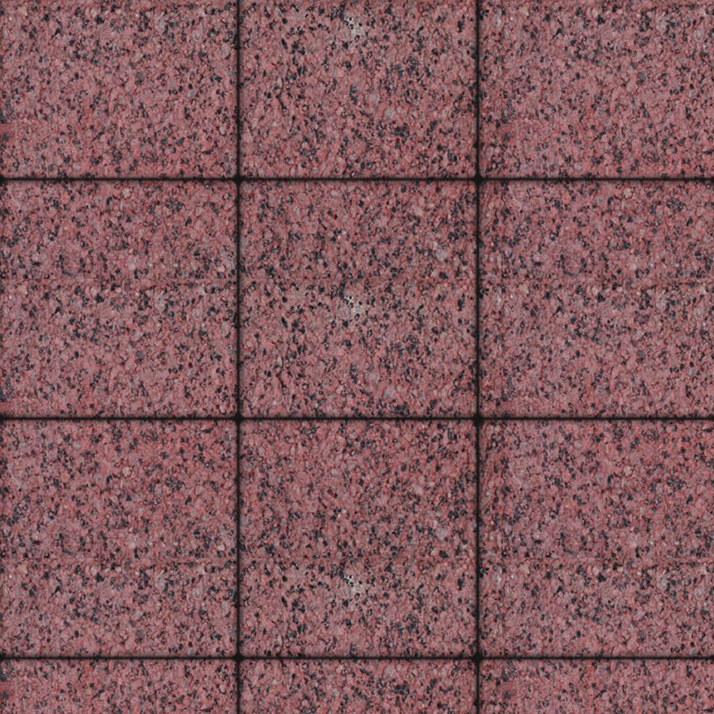 ТРОТУАРНАЯ ПЛИТКА КВАДРАТ - Б.1.К.6 ГРАНИТ КРАСНЫЙ С ЧЕРНЫМ