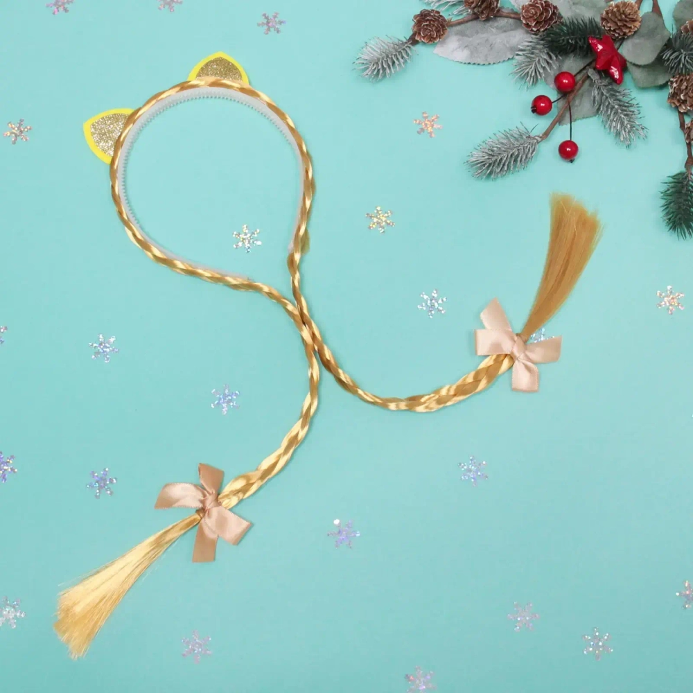 Ободок карнавальный с косой «Магическая ночь» 35 см