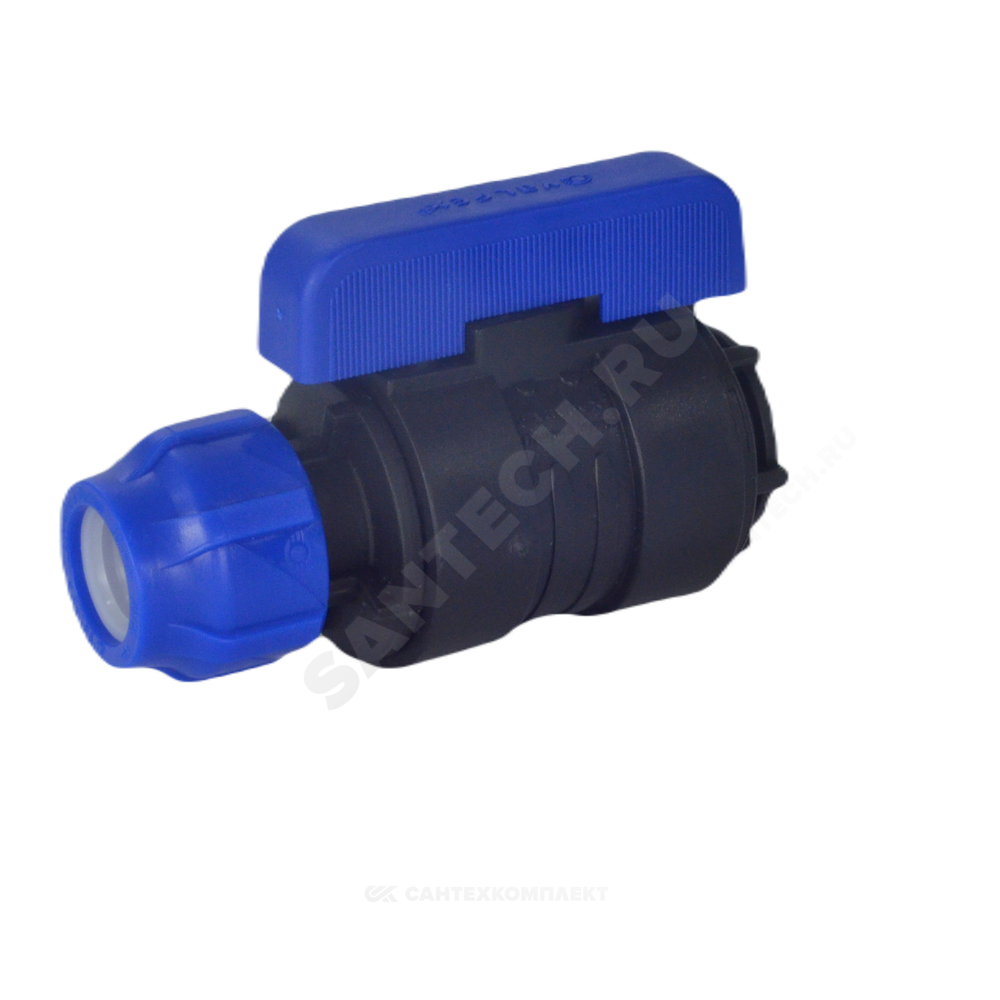 Кран шаровой компрессионный ПЭ Дн 25х1/2" ВР Ру16 VALFEX 1210012525012