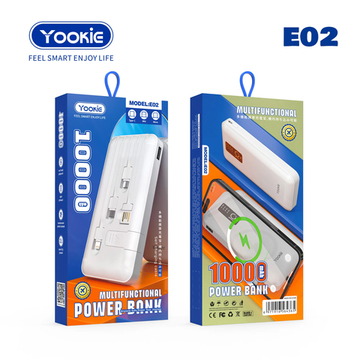 Power bank YOOKIE E02 Type-C/iPhone/Micro (10000mAh)
