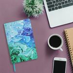 Ежедневник недатированный А5 (138х213 мм), BRAUBERG VISTA, под кожу, гибкий, 136 л., "Blur", 112031