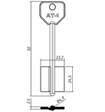 Заготовка сувальдного ключа 10694 ATR1D AT-1 ATR-2G 5AT1 2AT1