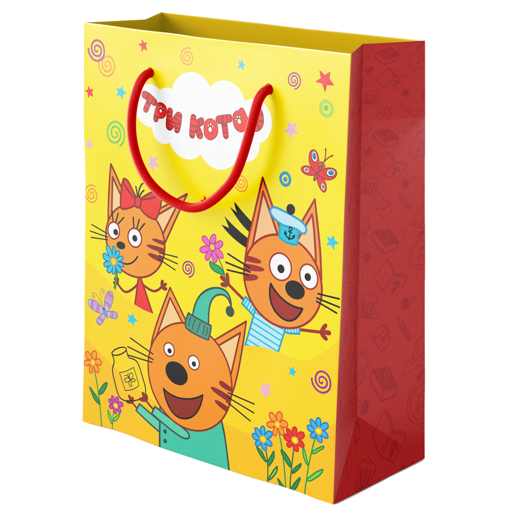 Подарочный пакет «Три кота» в четырех размерах
