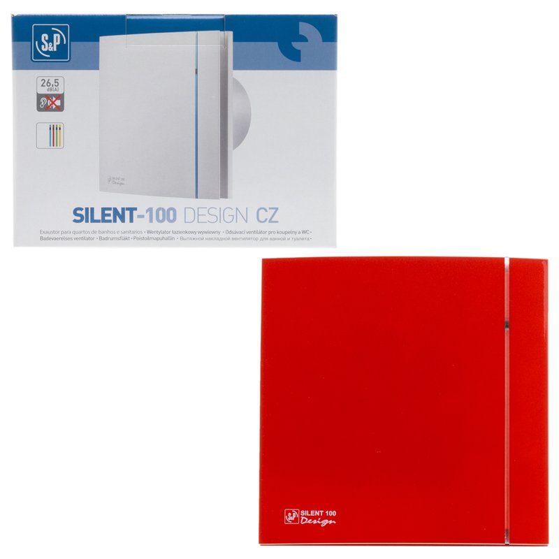 Накладной вентилятор Soler Palau SILENT-100 CZ RED DESIGN 4C