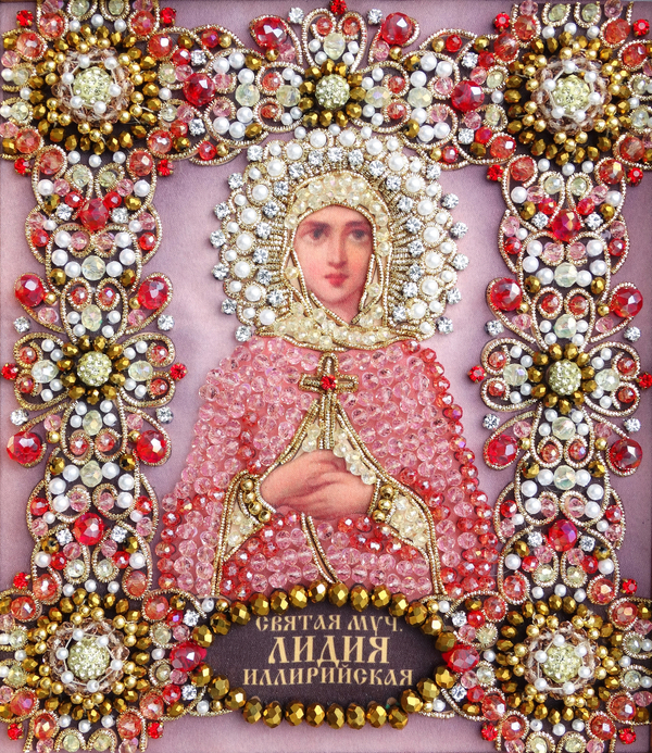 Ии-68 Набор для вышивания хрустальными камнями Святая Лидия