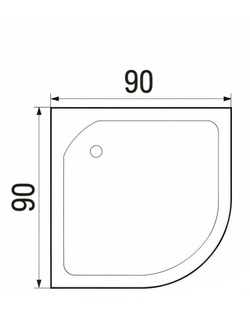 Душевая кабина RIVER AMUR Б/К 90/24 МТ 90x90x217 10000001287 Универсальная Четверть круга