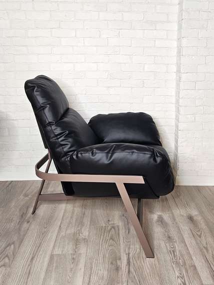 Кресло Jupiter, черная кожа
