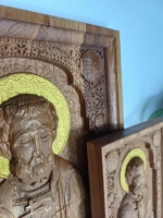 Освященная Икона Св. Евгений Севастийский, дуб 26,5х22 см