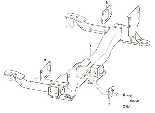 Фаркоп Westfalia 323074600001 для Land Rover Range Rover 02-13 (только балка)(паспорт и сертификат в комплекте)(без электрики)