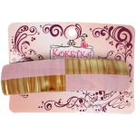 Заколка - автомат «ЭКЛЕР», форма прямоугольная, тайра, микс 5 цветов, 10,5*3см (блистер Кокетка)