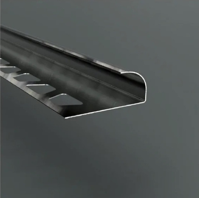 Наружный профиль для керамической плитки ZKR, нержавеющая сталь шлифованная