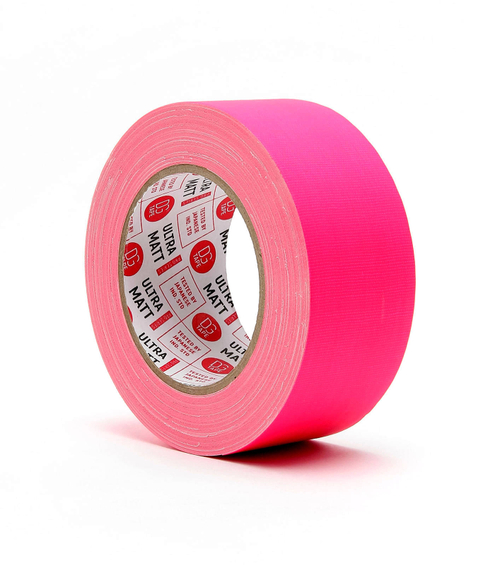 Клейкая лента Gaffer Tape@ultraMATT - Гаффа тейп 50мм/25м - Розовый (Светится в ультрафиолете)