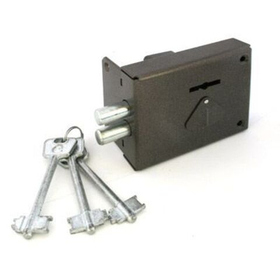 Замок Могилев накладной ЗН 4СМ-1Л.01 левый корич.