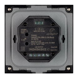 Панель SMART-P4-DIM-G-IN Black (12-24V, 4x3A, Sens, 2.4G) (Arlight, IP20 Пластик, 5 лет) 034778