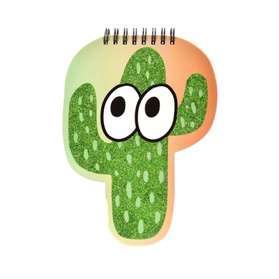 Блокнот "Кактус", 14*19см, 50 листов, на спирали, без линовки, с брелком