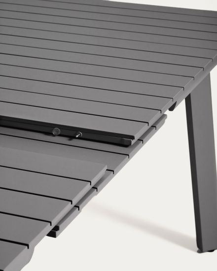 Раздвижной уличный стол Izola из алюминия с графитовой отделкой 220 (280) x 100 см