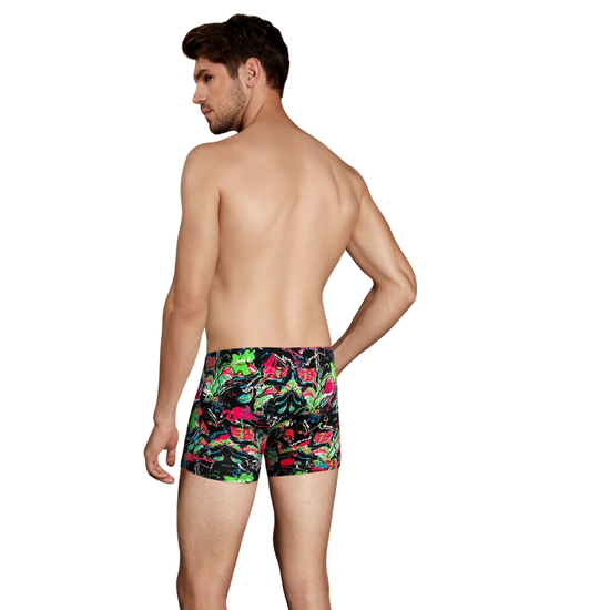 Мужские трусы боксеры черные с принтом Doreanse Flamingo 1821