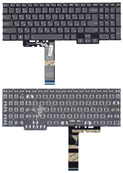 Клавиатура для ноутбука Lenovo IdeaPad 5 Pro-16ACH6 черная