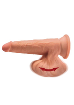 Кофейный фаллоимитатор на присоске 7 Triple Density с подвижной мошонкой - 17,8 см. (Цвет: кофейный)