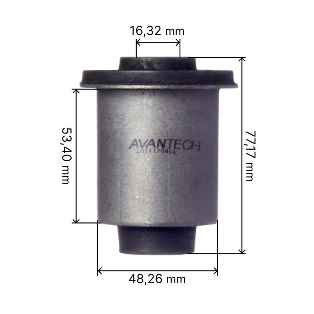 Сайлентблок переднего нижнего рычага задний Avantech Замена для арт. ASB0414 ASB0542