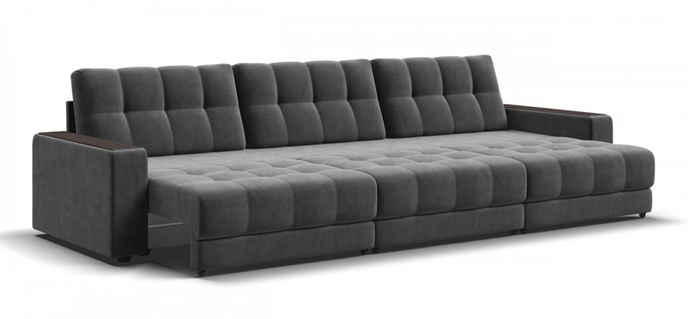 Диван Босс Гранд Велюр Монолит серый