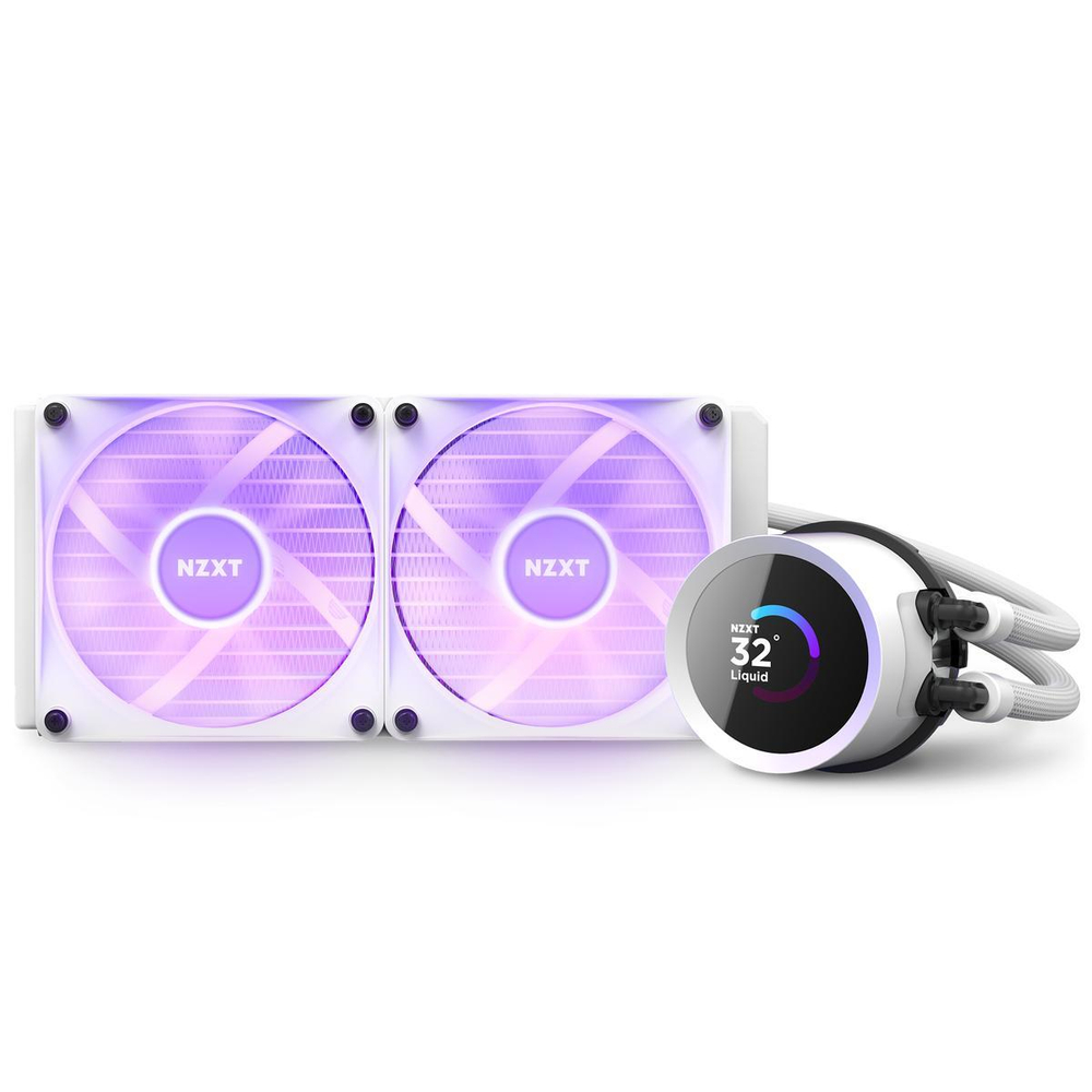 Система водного охлаждения NZXT Kraken 240 RGB S1700/115x/1200/AM3+/AM4/AM5/sTRX4/TR4 White RTL