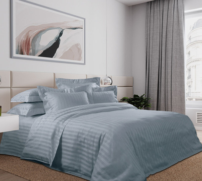 Постельное белье страйп-сатин Евроразмер Кварц