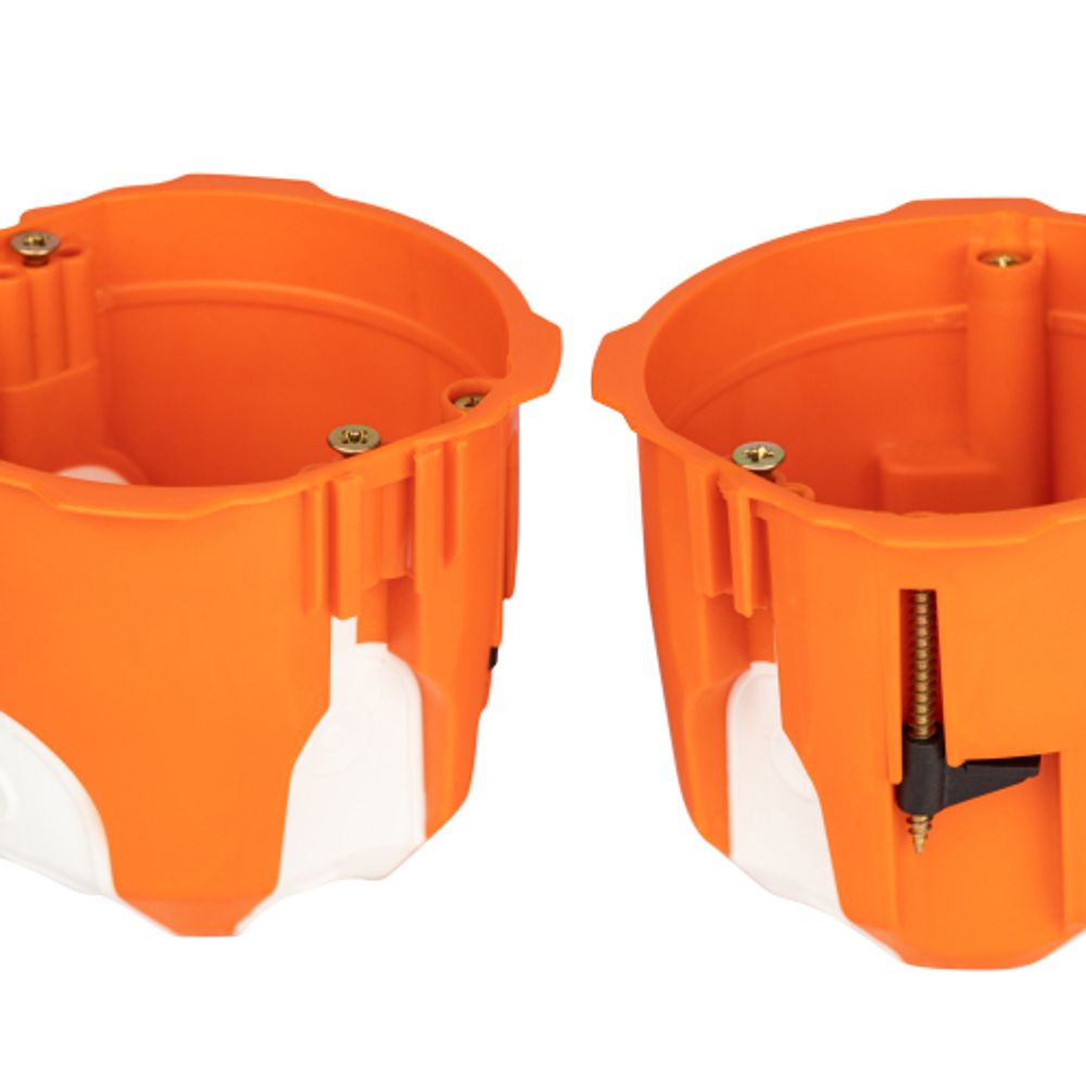 Коробка установочная ЭРА KUU-71-65-unibox двухкомпонентная универсальная оранжевая 71х65мм UniBox саморезы IP30