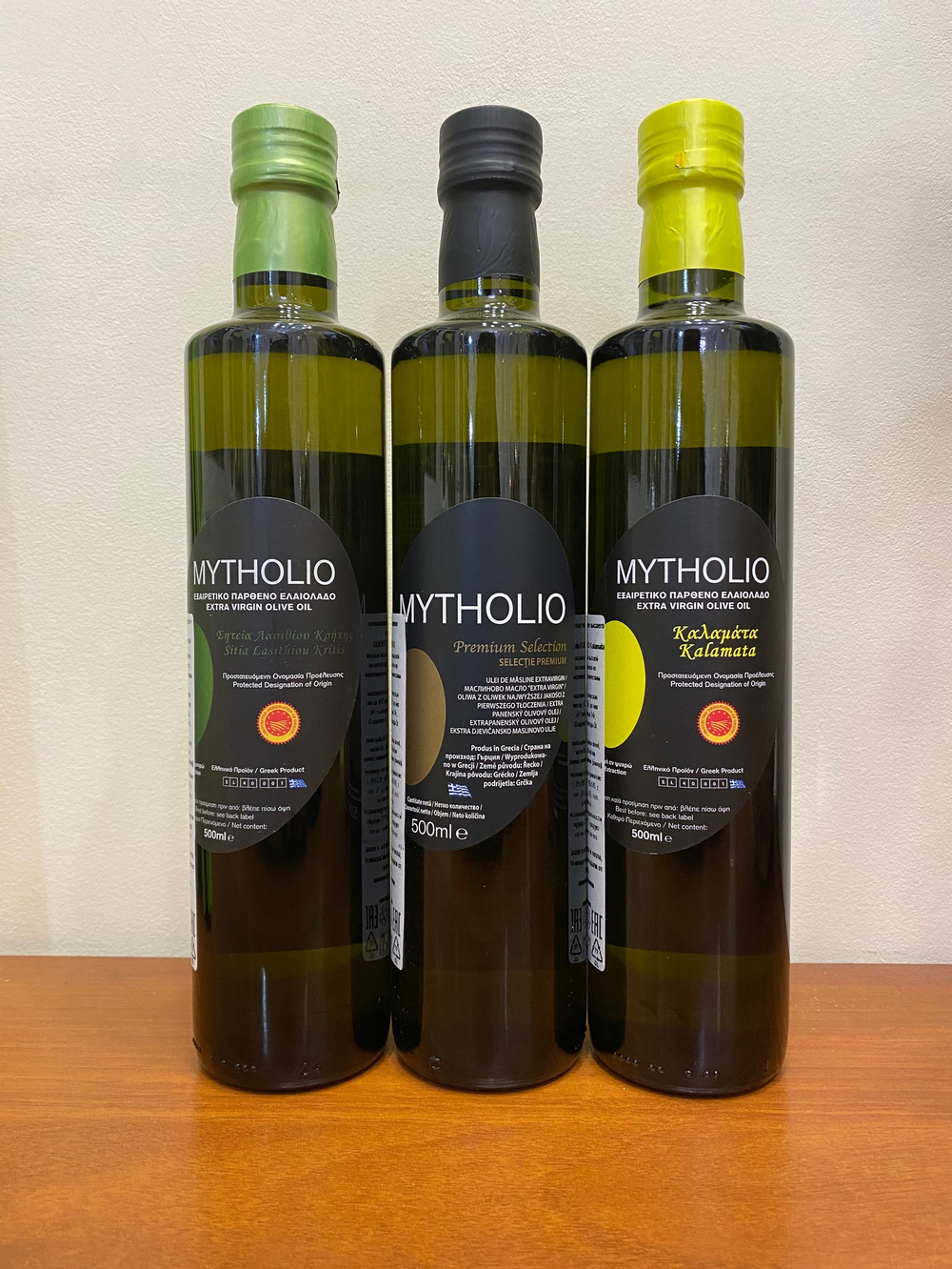 Оливковое масло греческое MYTHOLIO Extra Virgin Premium Selection, 500 мл, Греция