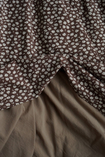 Платье Ева из фланели для беременных и кормящих мам, Мокко с цветами