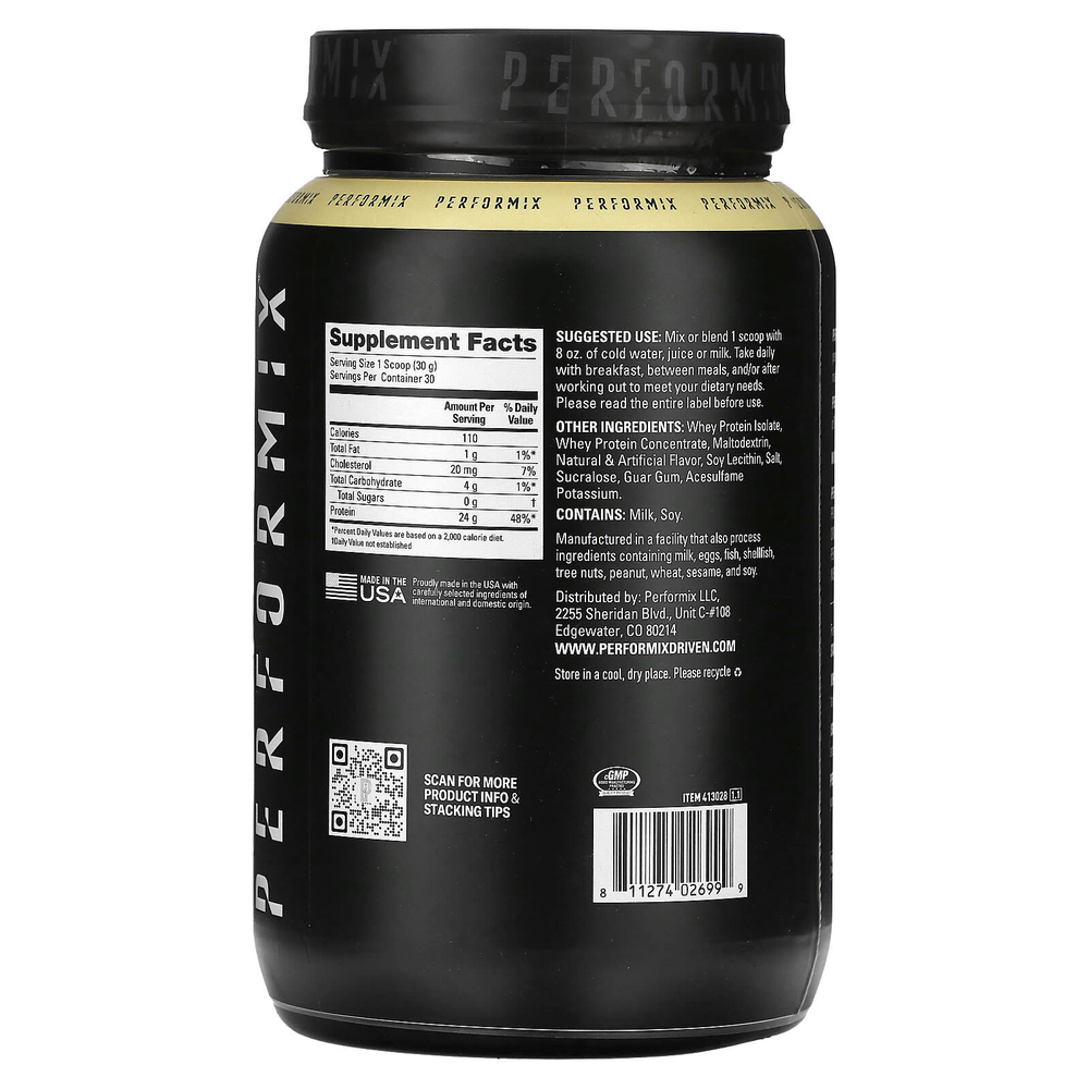 Performix, сывороточный протеин, со вкусом ванили, 900 г (1,98 фунта)
