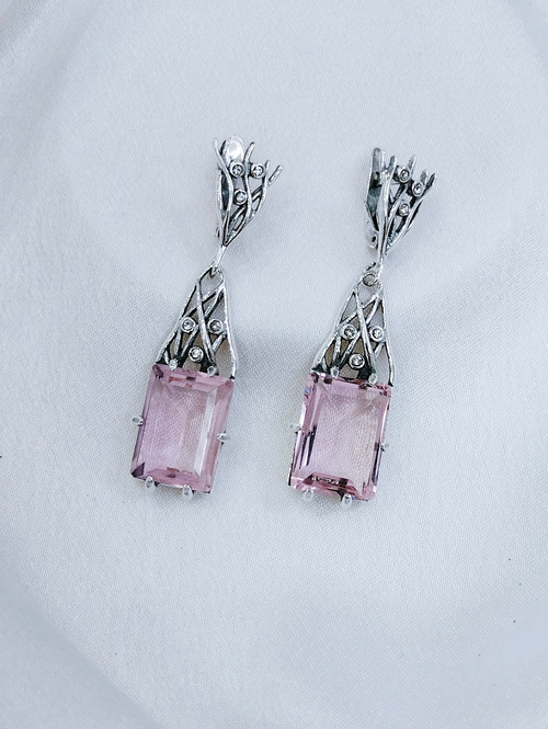 "Кейпирини" серьги в серебряном покрытии из коллекции "Морской коктейль" от Jenavi  с английским замком