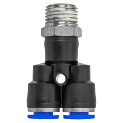 Фитинг Y-образный для пластиковых трубок 6мм с наружной резьбой 1/4'' RockForce##Rock FORCE RF-SPX06-02