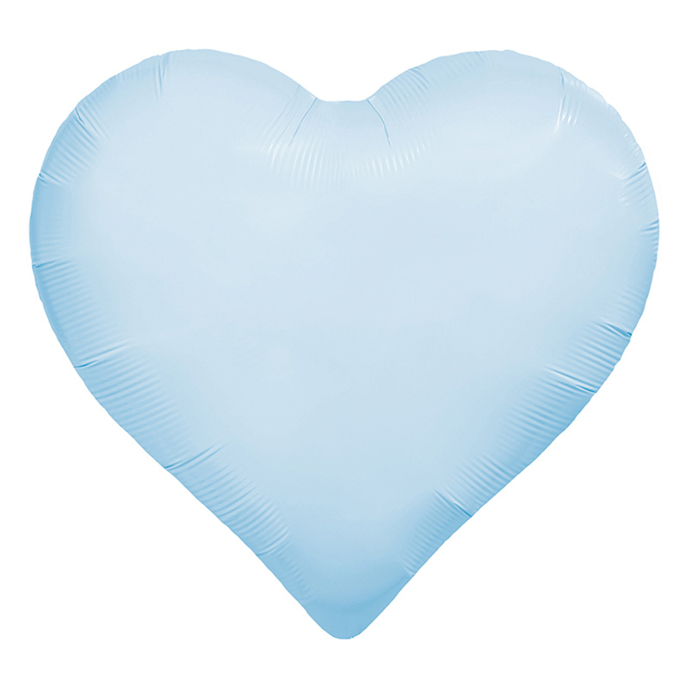 Сердце 24" Голубой сатин Agura