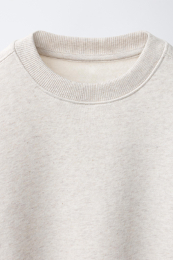 ZARA ОДНОТОННАЯ ТОЛСТОВКА, ПЕСОЧНЫЙ МЕЛАНЖ