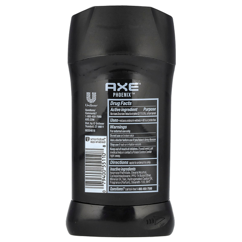 AXE, 48H Fresh & Dry, антиперспирант, феникс, 76 г (2,7 унции)