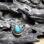 Кольцо КАПЛЯ-ЛУНА, серебро/бирюза