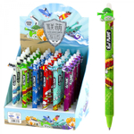 Ручка гелевая пиши-стирай Alingar, автомат, "Funny plane", 0,5 мм, синяя, круглый, цветной, пластиковый корпус, карт. уп.