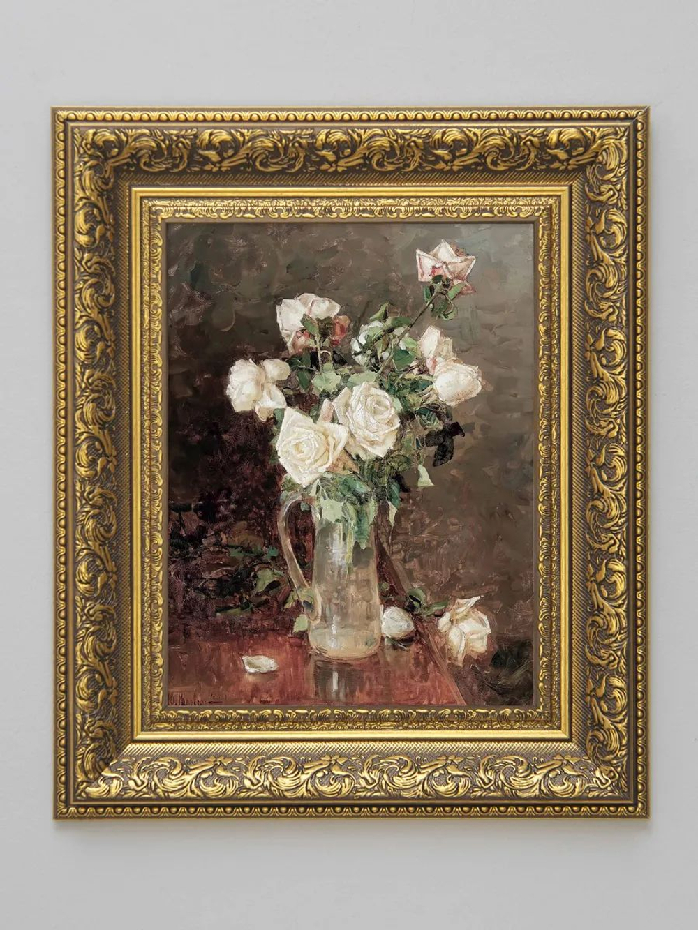 Картина на стену для интерьера на холсте "Золотой век" в классической раме 41*51 см