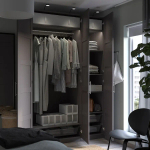 Гардеробные системы - PAX / BERGSBO IKEA/ ПАКС / БЕРГСБО ИКЕА,  236х150 см, серый