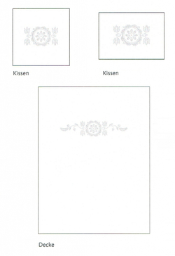 Наволочка для валика 15х40 Christian Fischbacher Luxury Nights Crystal 352 Швейцария схема