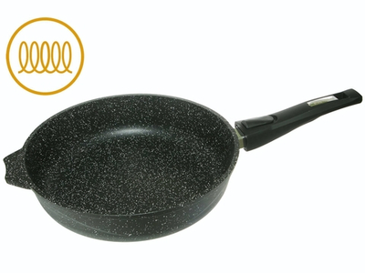 Сковорода 24см Гранит black Induction Pro со съемной ручкой