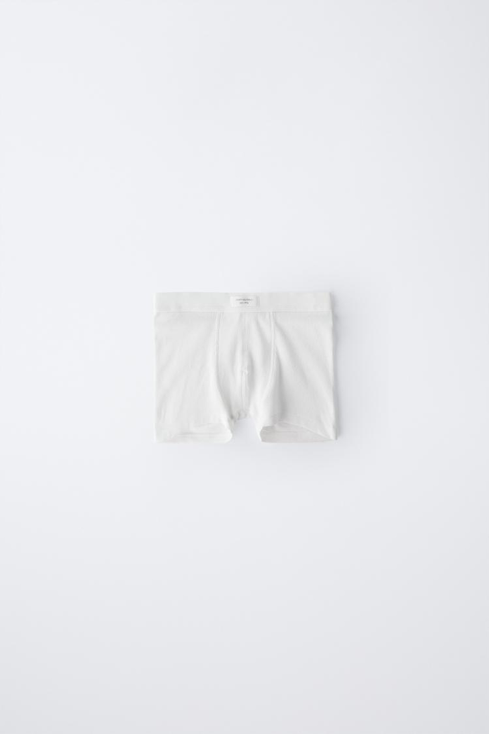 ZARA НАБОР ИЗ ТРЕХ ТРУСОВ-БОКСЕРОВ В РУБЧИК, ЭКРЮ