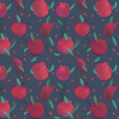 Гранаты на синем