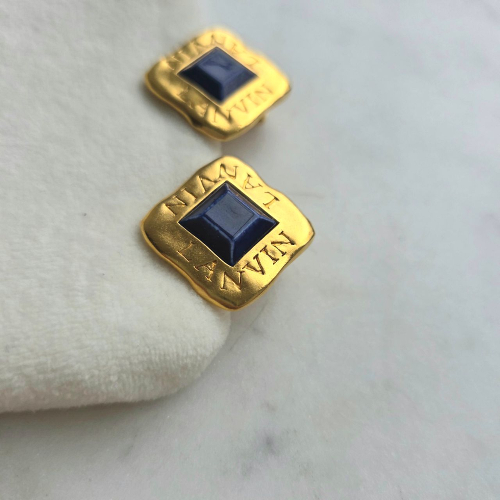 Клипсы Lanvin ромбы