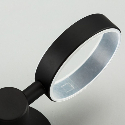Стакан для зубных щеток, двойной, стекло,нерж сталь, чер, Frap, F30208