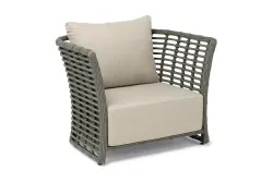 "Валенсия" кресло из искусственного ротанга, цвет серый