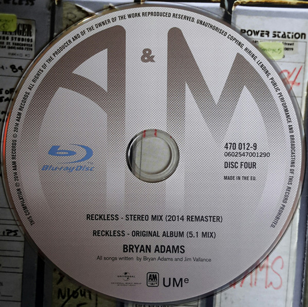 ブライアンアダムス Reckless-30th 2CD+DVD+Blu-ray