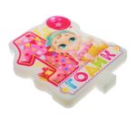 Свеча в торт для девочки "1 годик"